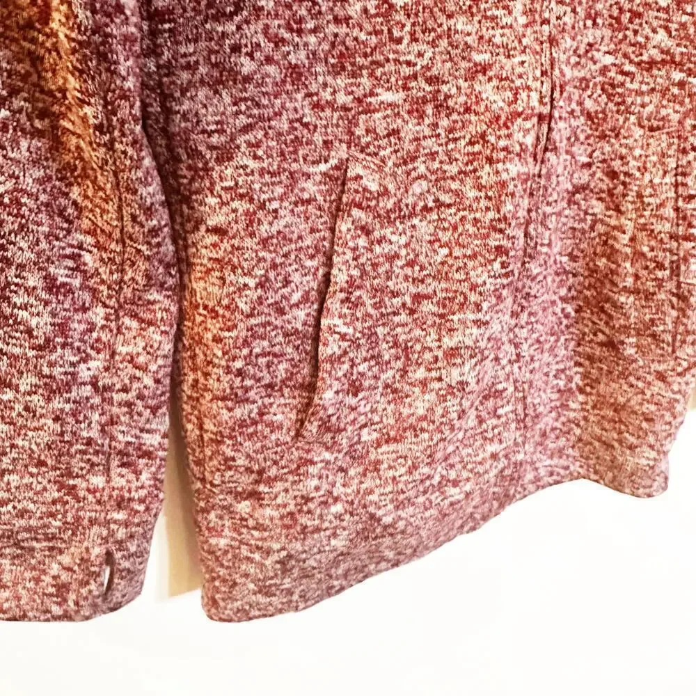 Roots Kids Fleece Sweater sz XL (14) Burgundy Full Zip Sweater